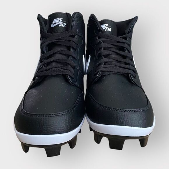 Nike Air Jordan 1 Retro MCS Black Baseball Cleats Mens size 9 AV5354-011 New - Picture 3 of 12